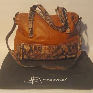 Rich Brown B. Makowski Leather Shpulder bag